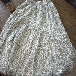 American Eagle Outfitters Silver Maxi Bubble Skirt